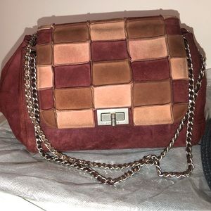 CHANEL PATCHWORK SUEDE MADEMOISELLE LOCK  ACCORDION REISSUE FLAP BAG